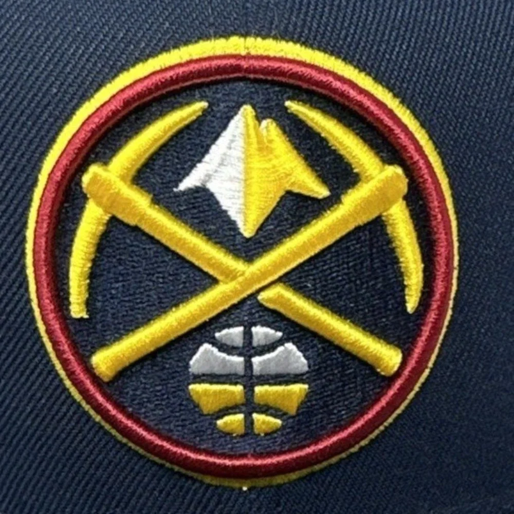 New Era 9FIFTY Denver Nuggets Snapback Hat Navy Blue NBA Alternate Pickaxe NWT